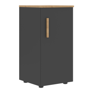 Шкаф колонна низкий с глухой правой дверью FORTA Графит-Дуб Гамильтон  FLC 40.1 (R) (399х404х801) во Владимире