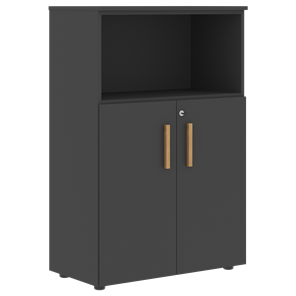 Шкаф с глухими малыми дверьми FORTA Черный Графит  FMC 80.3 (Z) (798х404х1197) в Коврове