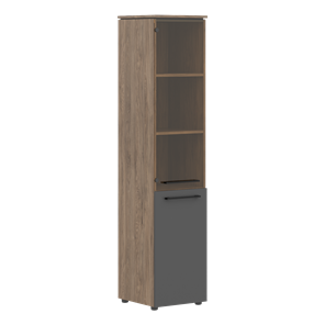 Шкаф высокий комбинированный MORRIS TREND Антрацит/Кария Пальмира MHC  42.2 (429х423х1956) в Коврове