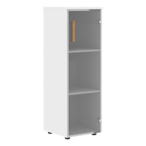 Шкаф колонна средний со стеклянной правой дверью FORTA Белый FMC 40.2 (R) (399х404х801) в Коврове