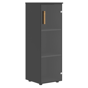 Средний шкаф колонна со стеклянной правой дверью FORTA Черный ГрафитFMC 40.2 (R) (399х404х801) в Коврове