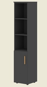Высокий шкаф с глухой малой дверью  левой FORTA Черный Графит  FHC 40.5 (L) (399х404х1965) в Коврове