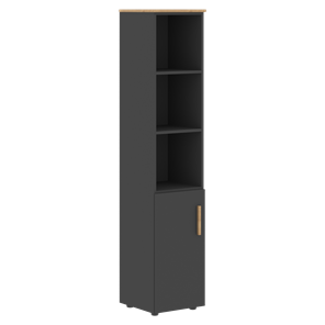 Высокий шкаф с глухой малой дверью  левой FORTA Графит-Дуб Гамильтон  FHC 40.5 (L) (399х404х1965) в Коврове