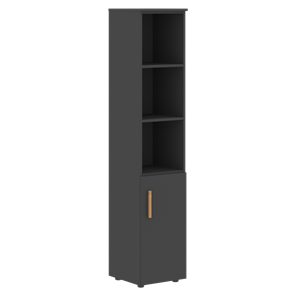 Шкаф колонна высокий с глухой малой дверью правой FORTA Черный Графит  FHC 40.5 (R) (399х404х1965) в Коврове