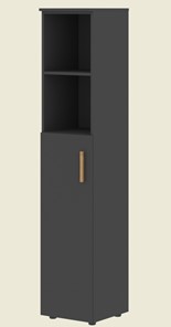 Высокий шкаф с глухой средней дверью  левой FORTA Черный Графит  FHC 40.6 (L) (399х404х1965) в Коврове