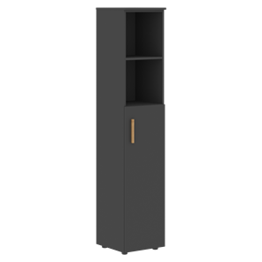 Шкаф колонна высокий с глухой средней дверью правой FORTA Черный Графит  FHC 40.6 (R) (399х404х1965) в Коврове