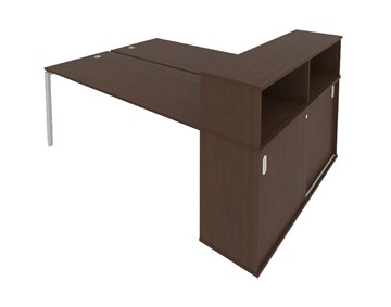 Офисный стол на металлокаркасе Б.РС-СШК-2.4 Венге/Серый во Владимире