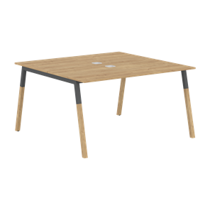 Переговорный стол FORTA Дуб Гамильтон-Черный графит-Бук FWST 1313 (1380x1346x733) в Коврове