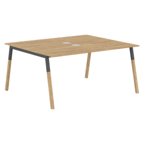 Переговорный стол FORTA Дуб Гамильтон-Черный графит-Бук FWST 1513 (1580x1346x733) в Коврове