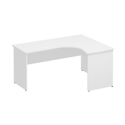 Угловой стол Комфорт, белый премиум, правый (160x120x75) К 125 в Коврове - изображение