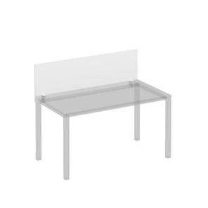 Экран для стола 140 на белом металлокаркасе Комфорт КФ, белый премиум (140x45x1.8) К.Б 842 в Коврове