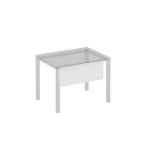 Экран стола защитный (ДСП) с кронштейнами для стола 100 на белом металлокаркасе Комфорт КФ, белый премиум (85x3.2x1.8) К.Б1 810 в Коврове