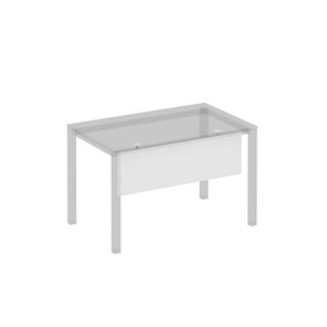 Экран стола защитный (ДСП) с кронштейнами для стола 120 на белом металлокаркасе Комфорт КФ, белый премиум (120x3.2x1.8) К.Б1 812 в Коврове