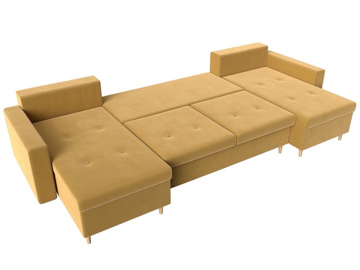 Большой П-образный диван Белфаст, Желтый (Микровельвет) во Владимире - изображение 2