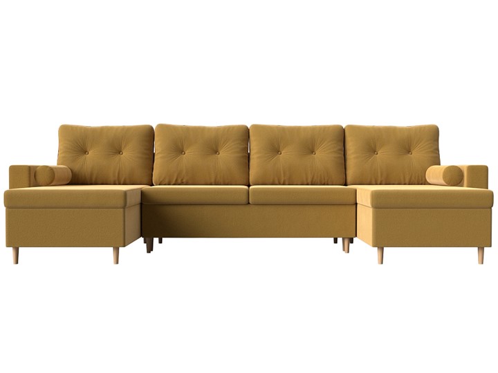 Большой П-образный диван Белфаст, Желтый (Микровельвет) во Владимире - изображение 5