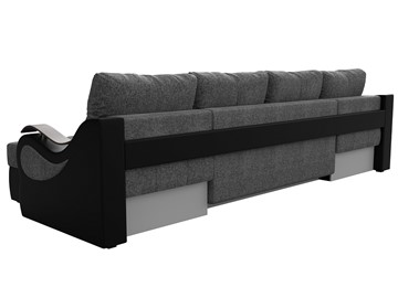 П-образный диван Меркурий П, Серый/черный (рогожка/экокожа) в Коврове - предосмотр 7