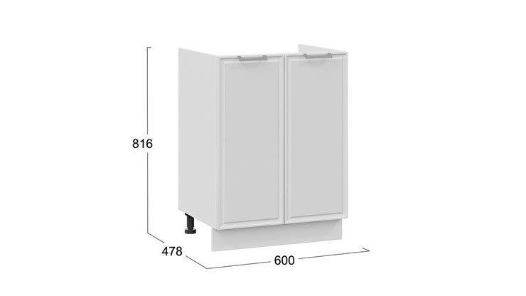 Кухонная тумба Белладжио 1Н6М (Белый, Фон белый) в Коврове - изображение 2