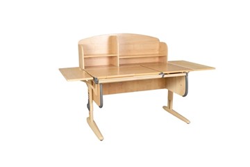 Детский стол-трансформер 1/75-40 (СУТ.25) + Polka_b 1/550 (2 шт.) + Polka_n 1/1200  бежевый/бежевый/серый в Коврове