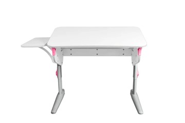 Детский стол-трансформер 5/100 (СУТ.46) + Polka_b 5/550 Рамух белый/серый/розовый в Коврове