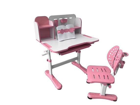Растущий стол и стул Vivo Pink FUNDESK в Коврове - изображение