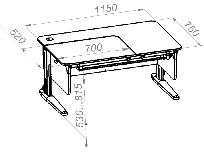Детский стол-трансформер L/70-45 (СУТ 62) с лотком, белый/белый/лайм в Коврове - изображение 1