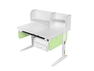 Детский стол-трансформер Lp/70-45 (СУТ.62 PRO) + Tumba 8 с лотком белый/белый/фисташковый в Коврове