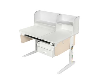 Детский стол-трансформер Lp/70-45 (СУТ.62 PRO) + Tumba 8 с лотком белый/белый/крем в Коврове