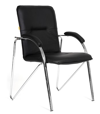 Кресло компьютерное CHAIRMAN 850 Экокожа Terra 118 черная в Коврове - изображение