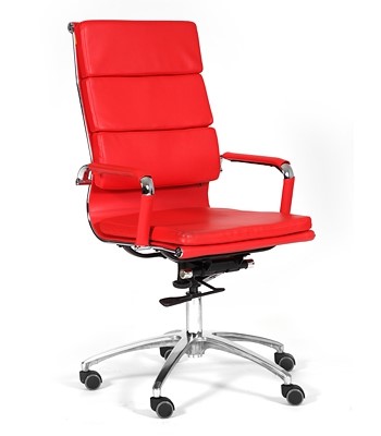 Офисное кресло CHAIRMAN 750 экокожа красная во Владимире - изображение